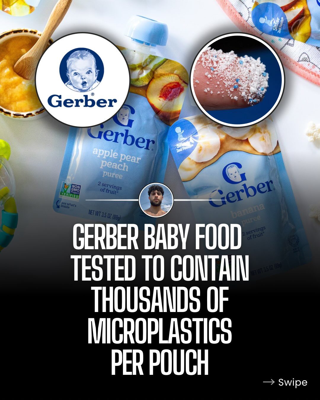 Gerber Baby Food Pouches Contain Thousands of Microplastics