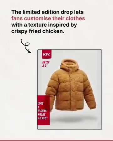 KFC's Fashion Fusion: Crispy Chicken Texture in Wearable Fabrics