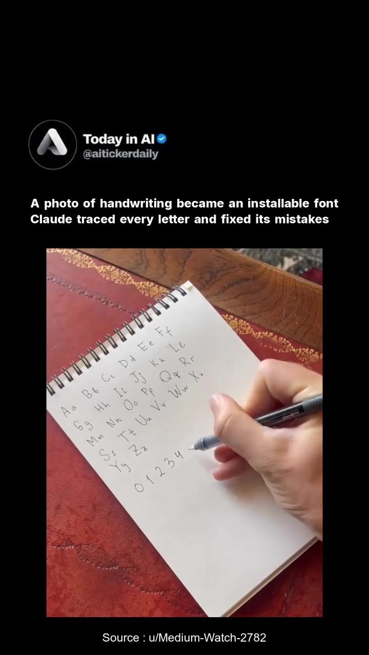 AI Turns Handwriting into a Digital Font