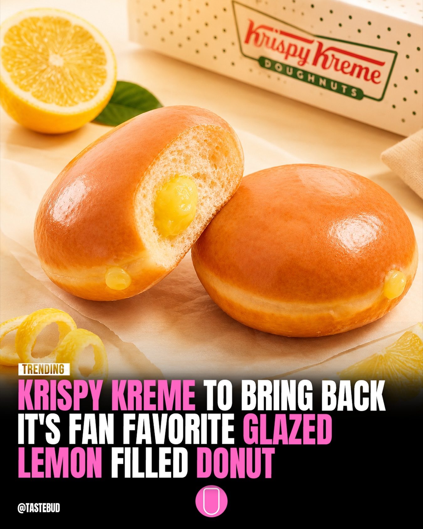 Krispy Kreme Glazed Lemon Filled Donut's Exciting Return