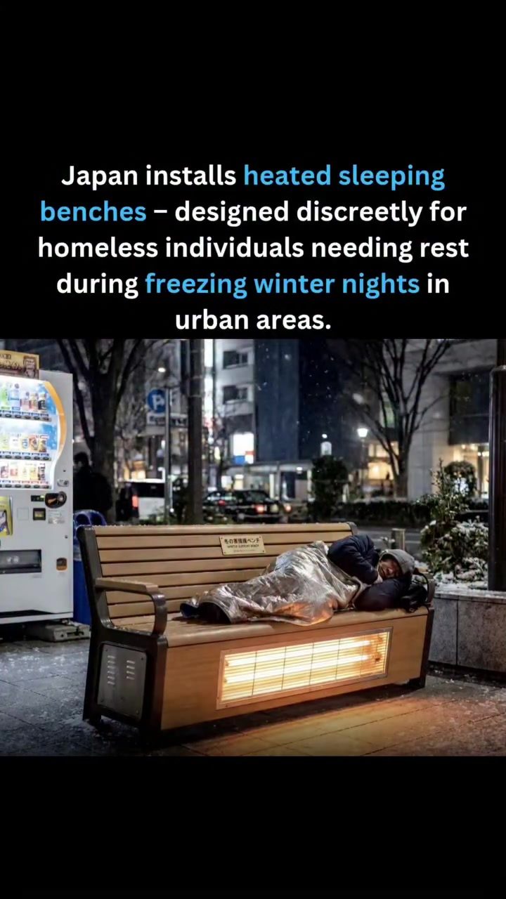 Japan's Heated Benches Offer Warmth to Homeless in Winter