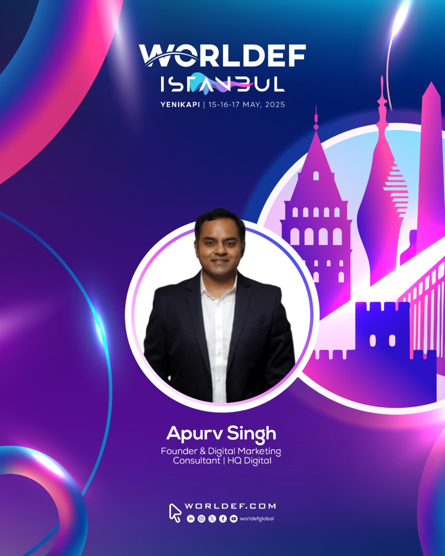 Apurv Singh on Digital Marketing Trends at 2025 WORLDEF Conference