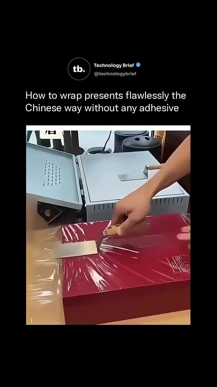 Elegant Chinese Gift Wrapping with Heat Shrink Film