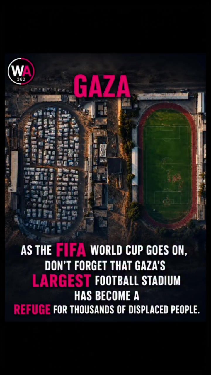 How Gaza's Football Stadium Became a Refuge for Displaced People