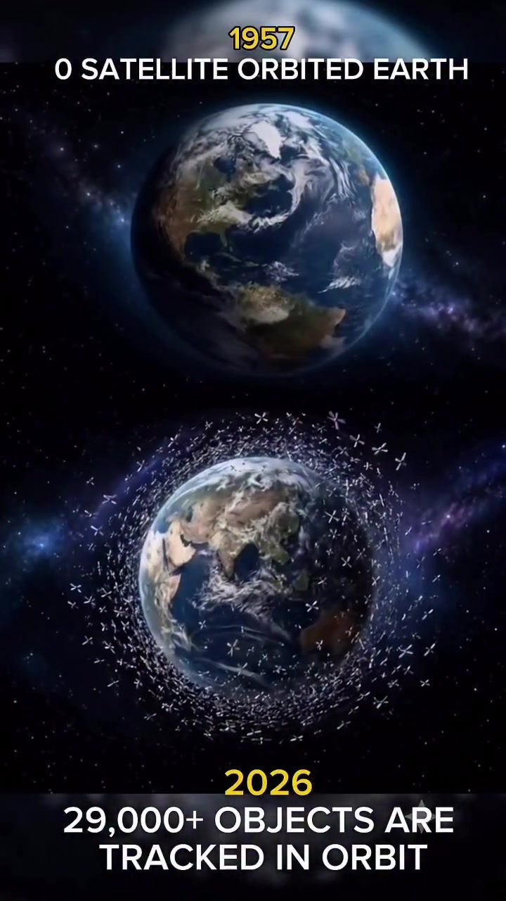 Space Debris Growth: 1957 vs 2026