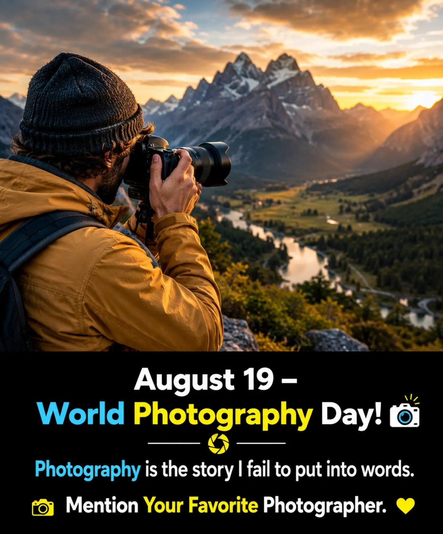 Celebrate World Photography Day with Stunning Mountain Sunsets
