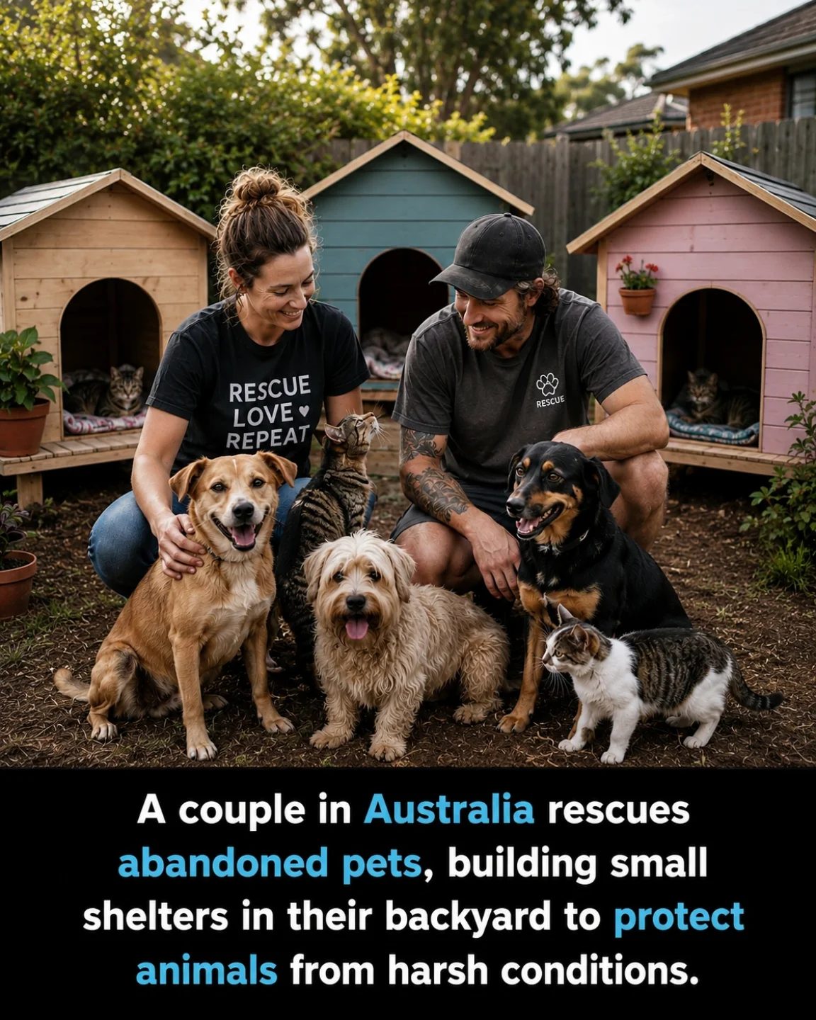 Australia Couple's Backyard Shelter for Abandoned Pets