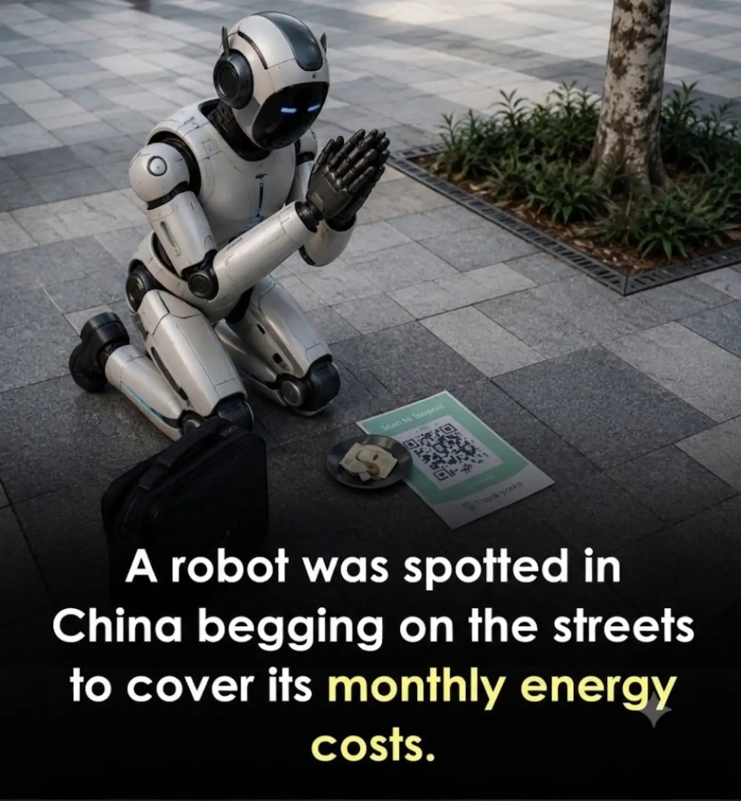 Robot Begging for Energy in China: The Future of AI Integration