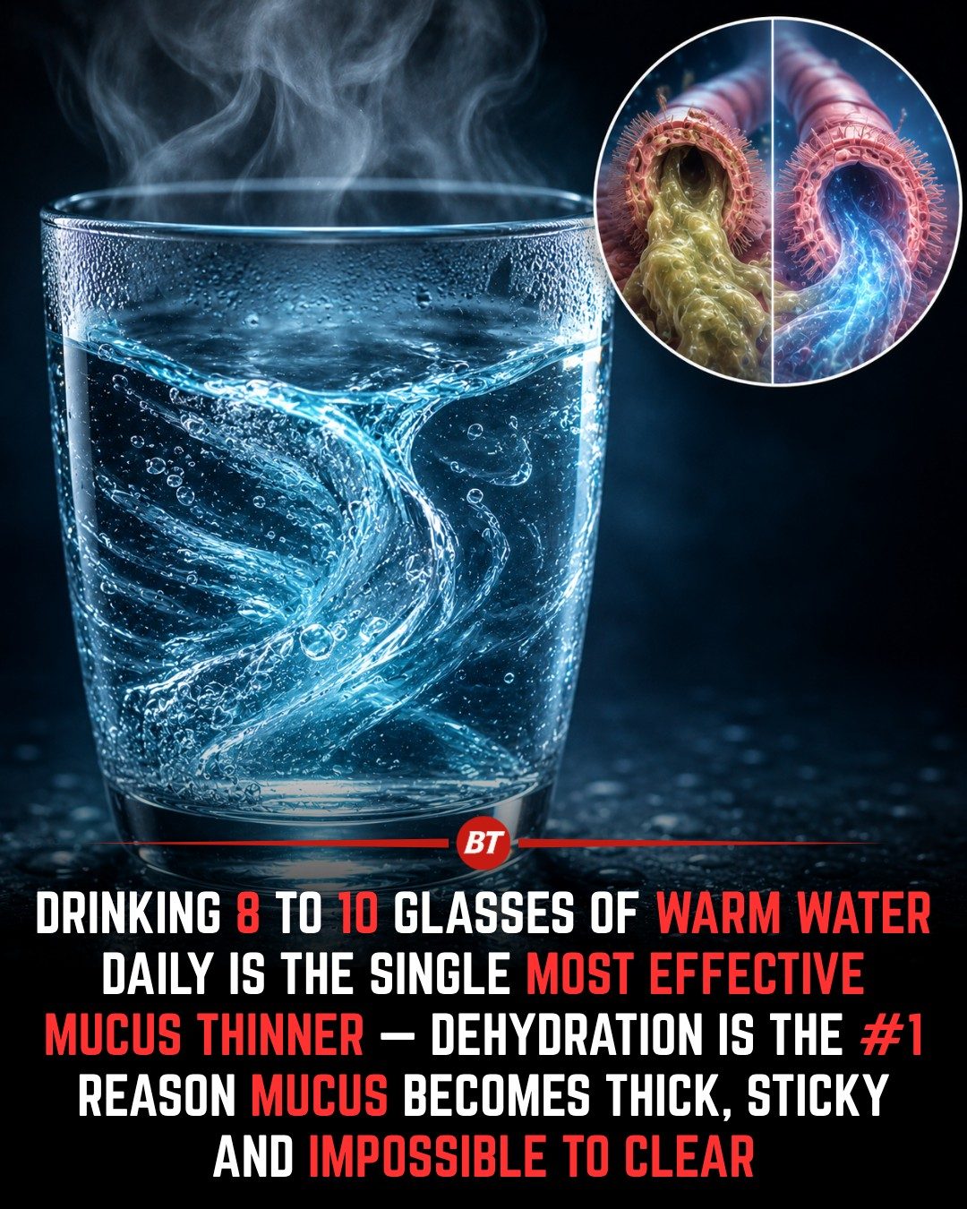 Warm Water: Natural Mucus Thinner