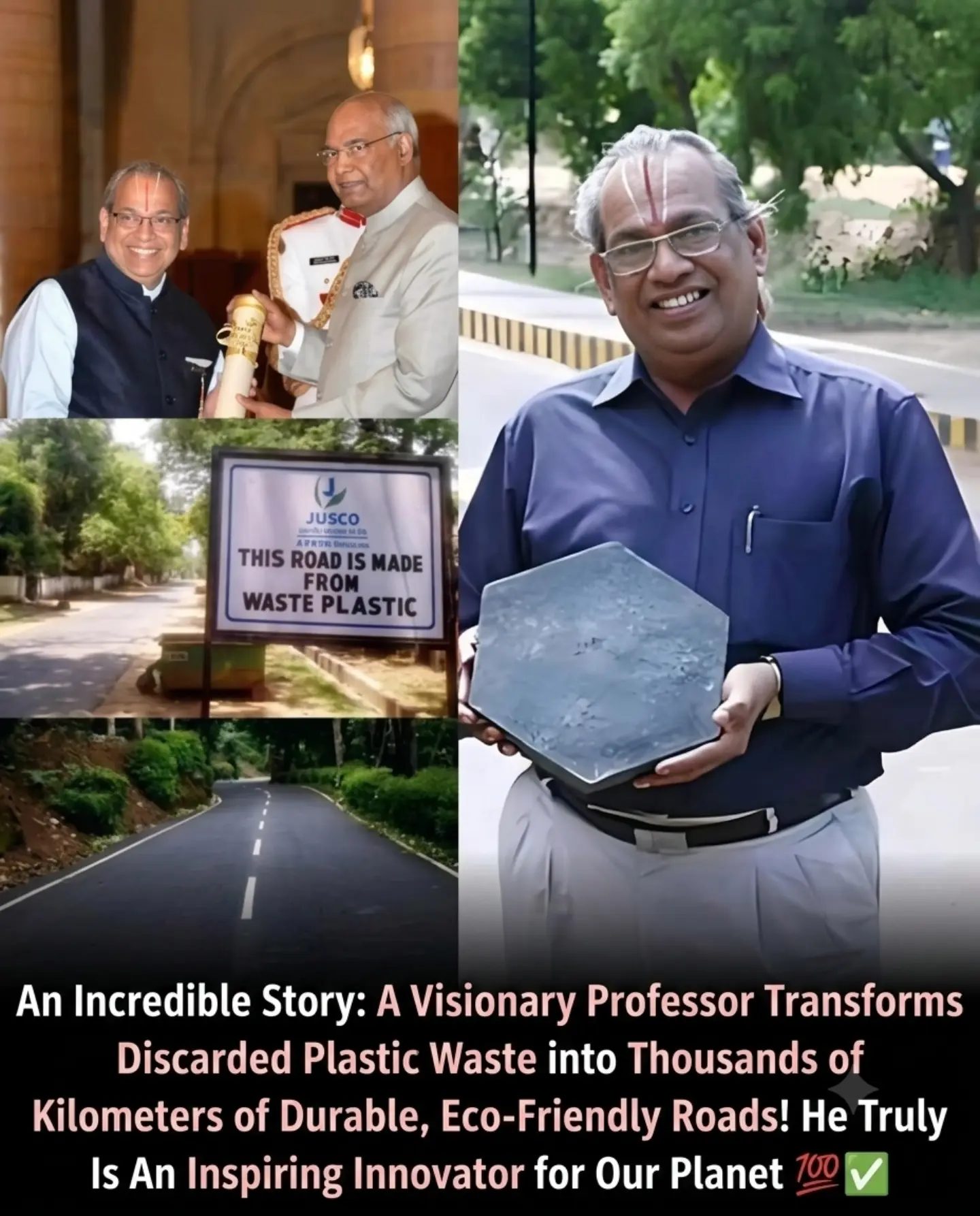 ### Dr. Vasudevan's Plastic Road Revolution: Eco-Friendly Innovation