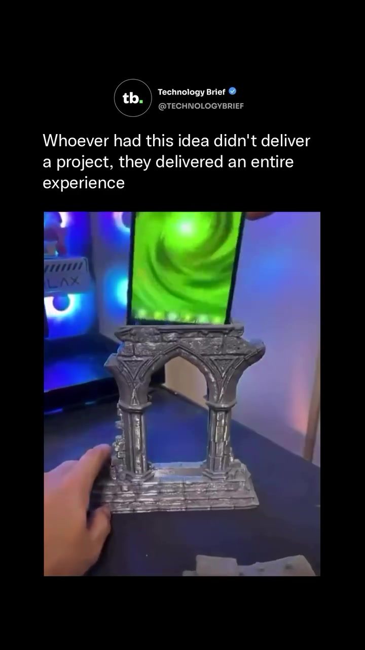 Fantasy Portal Arch: Turn Your Phone into a Magical Gaming Desk Prop