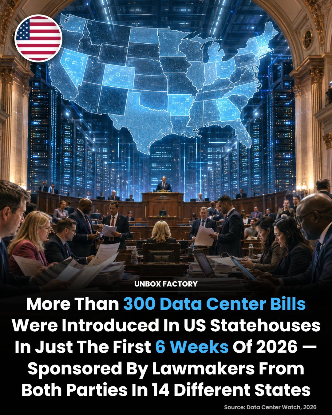 300+ Data Center Bills Introduced in US States in 2026