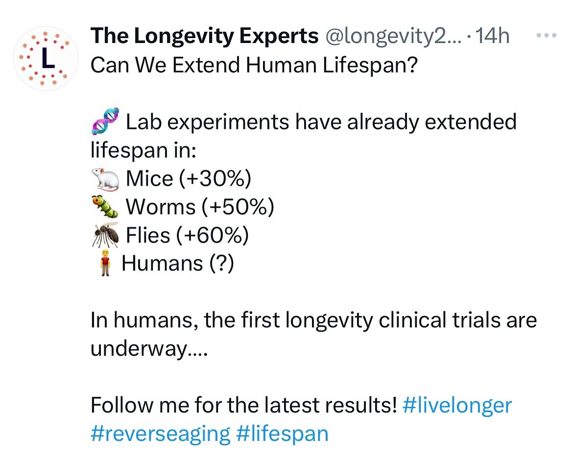 Extending Human Lifespan: What Lab Experiments Reveal