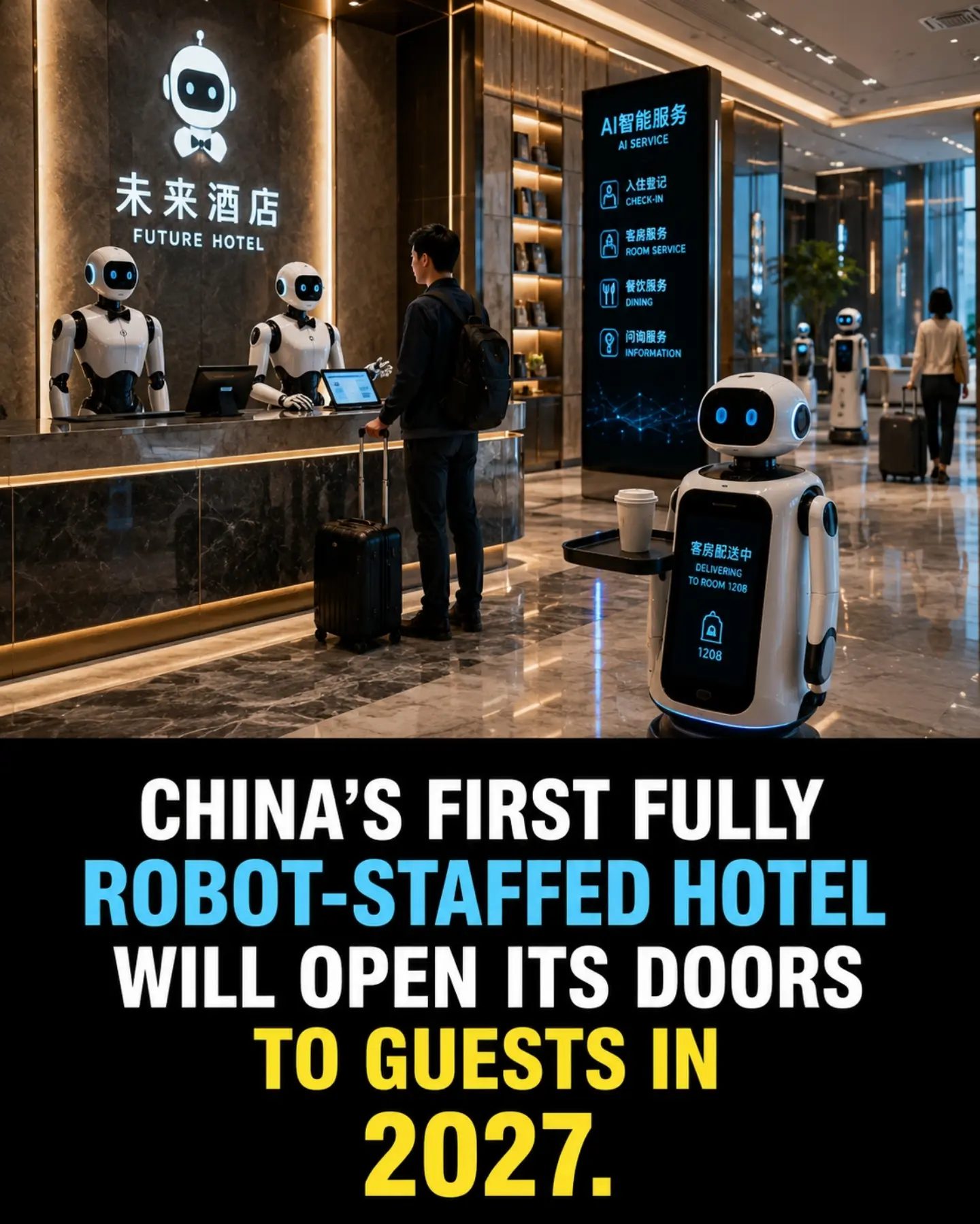 Future Hotel: China's 2027 Robot-Staffed Hospitality Revolution