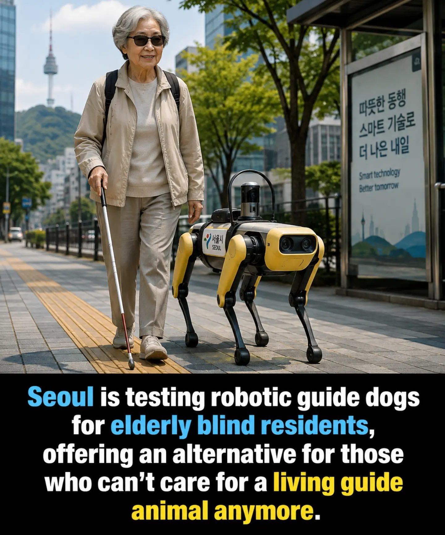 Seoul's Robotic Guide Dogs: Aiding Elderly Blind Residents