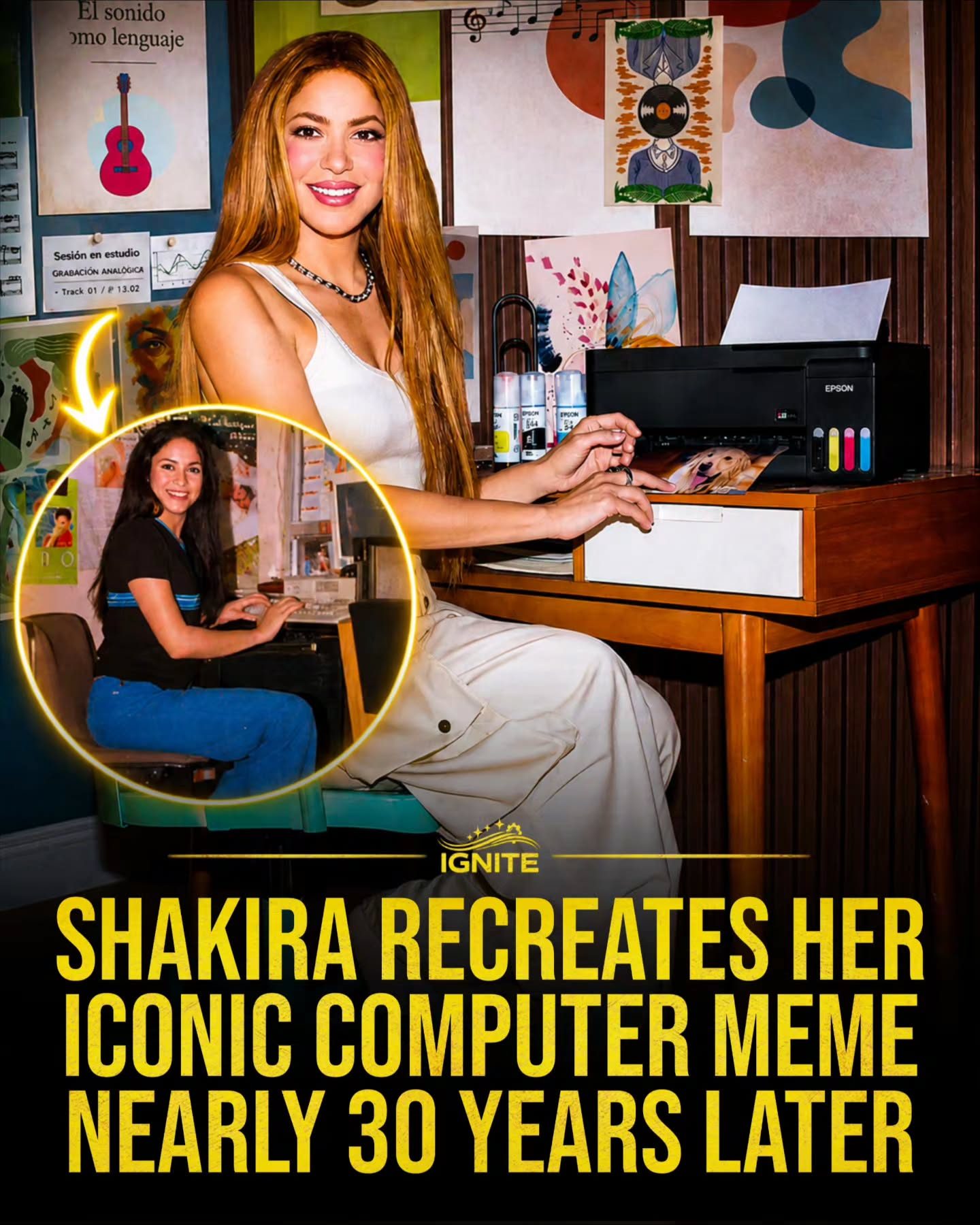 Shakira's Nostalgic 1997 Meme Revisited with Modern Tech