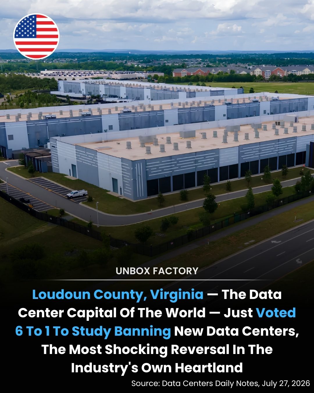 Loudoun County Votes to Study Ban on New Data Centers