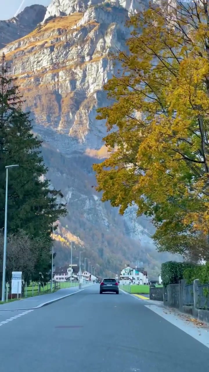 Scenic Drive Through European Mountains
