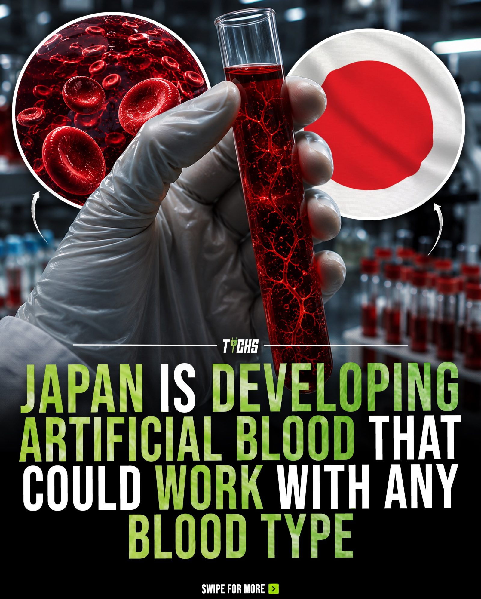 Japanese Researchers Develop Blood Type Universal Artificial Red Blood Cells
