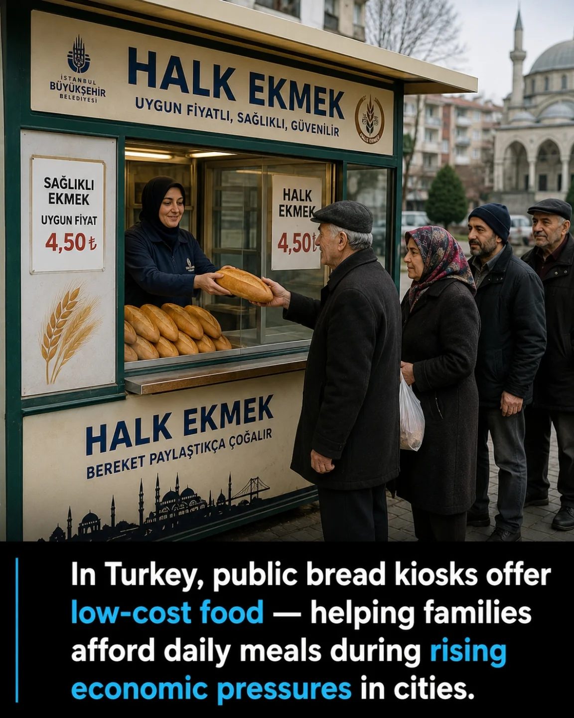 Affordable Bread in Turkey: Halk Ekmek Kiosks Aid Families