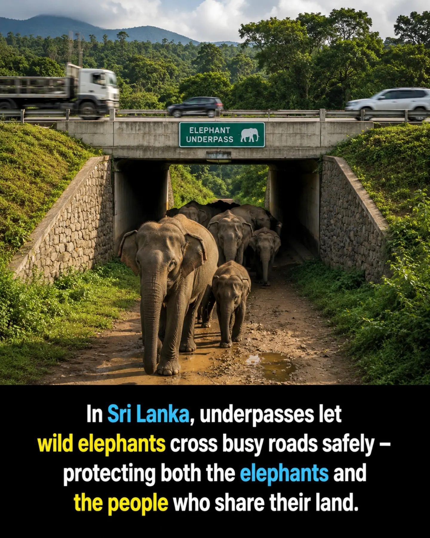 Elephant Underpasses Protect Wildlife and Humans in Sri Lanka