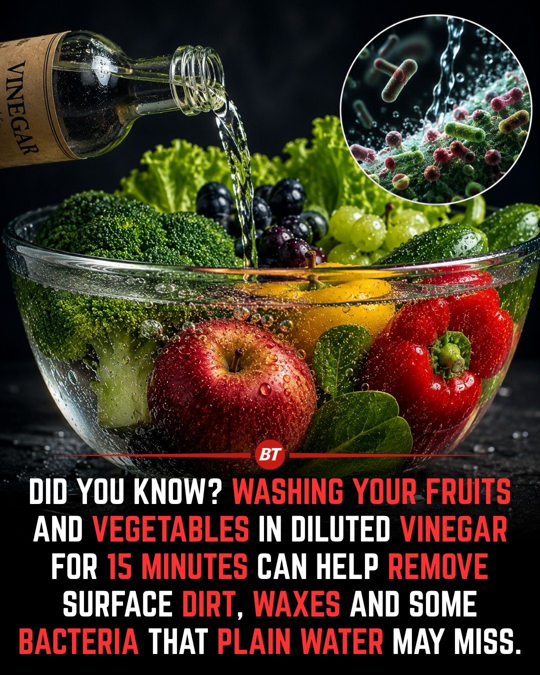Effortlessly Clean Fruits and Vegetables with Vinegar's Natural Power