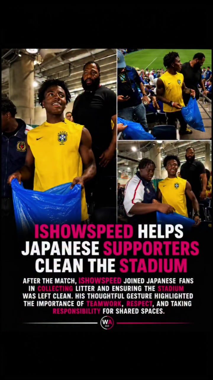 IShowSpeed's Stadium Cleanup: True Sportsmanship in Action
