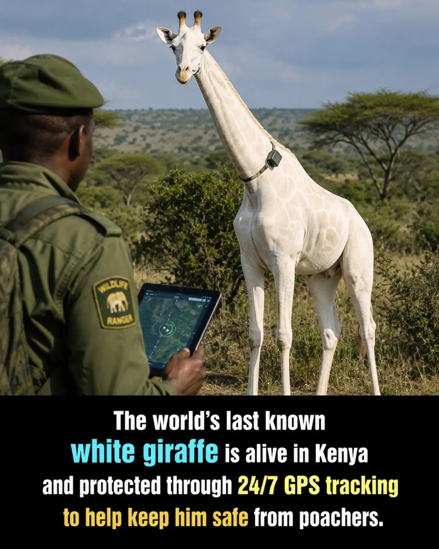 How GPS Tracking is Saving the Last Known White Giraffe in Kenya