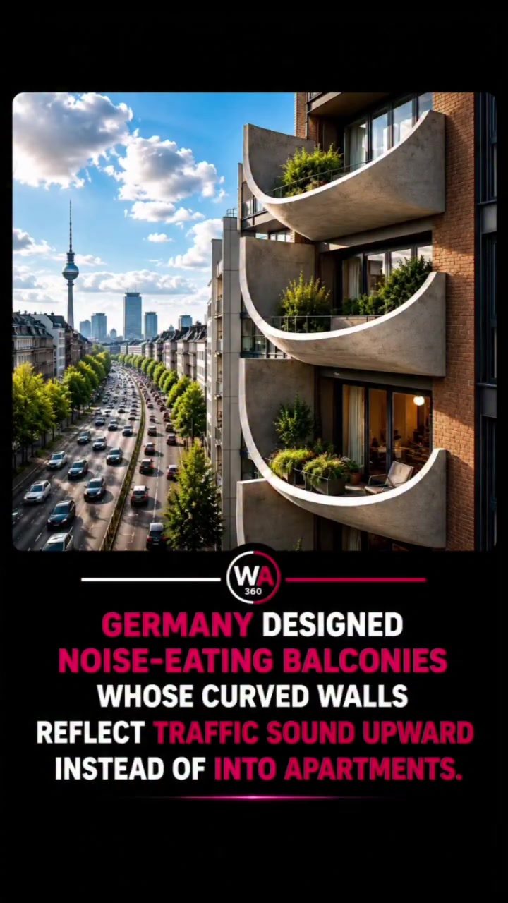 Germany's Curved Balconies: A Smart Solution for Reducing Traffic Noise