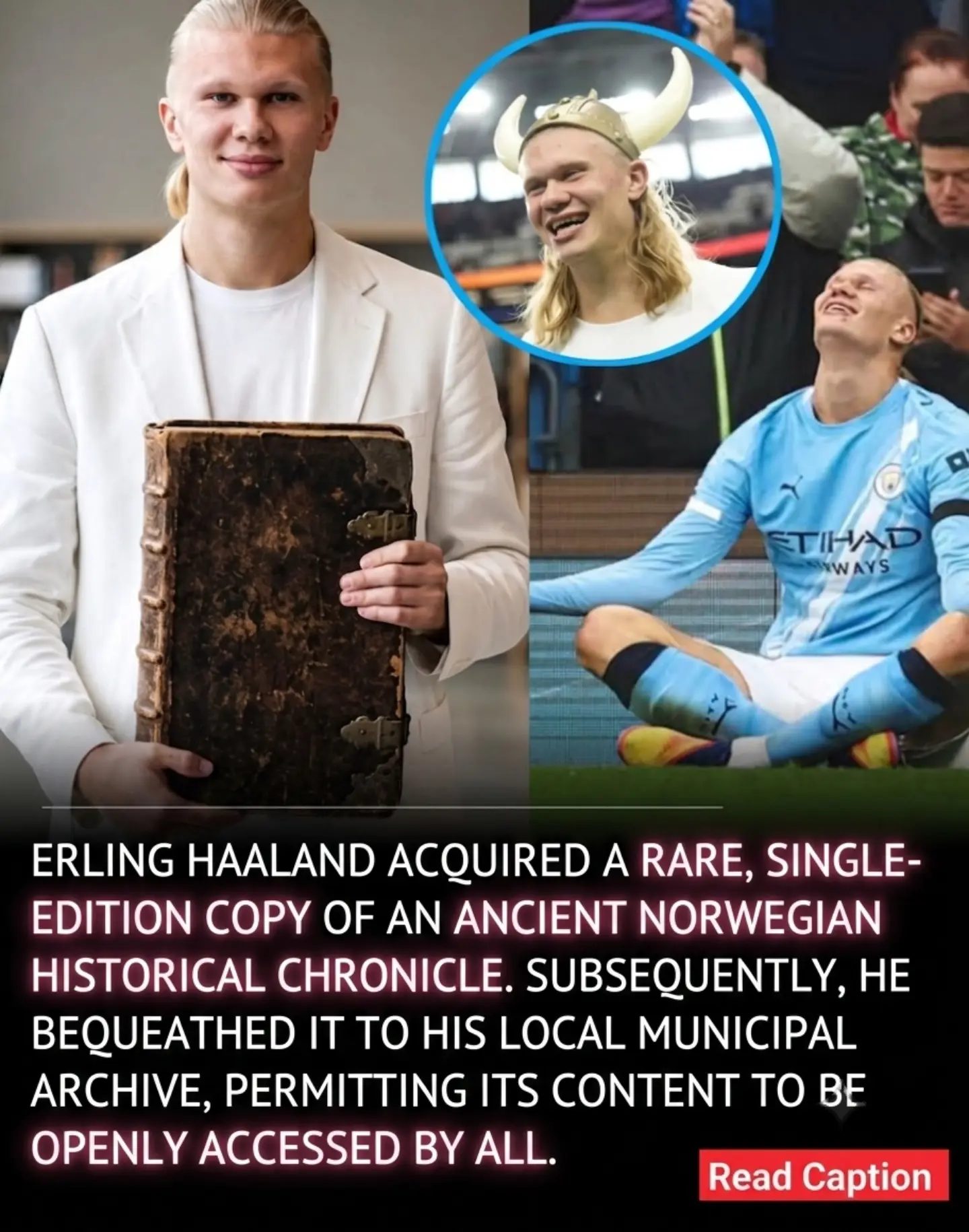 Erling Haaland's Historic Book Donation to Bryne