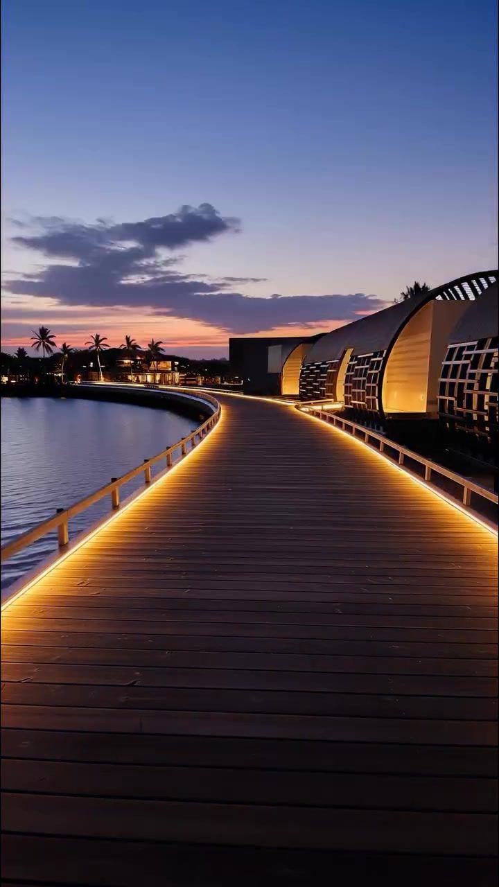 Exploring the Tranquil Nighttime Bridge at Westin Resort