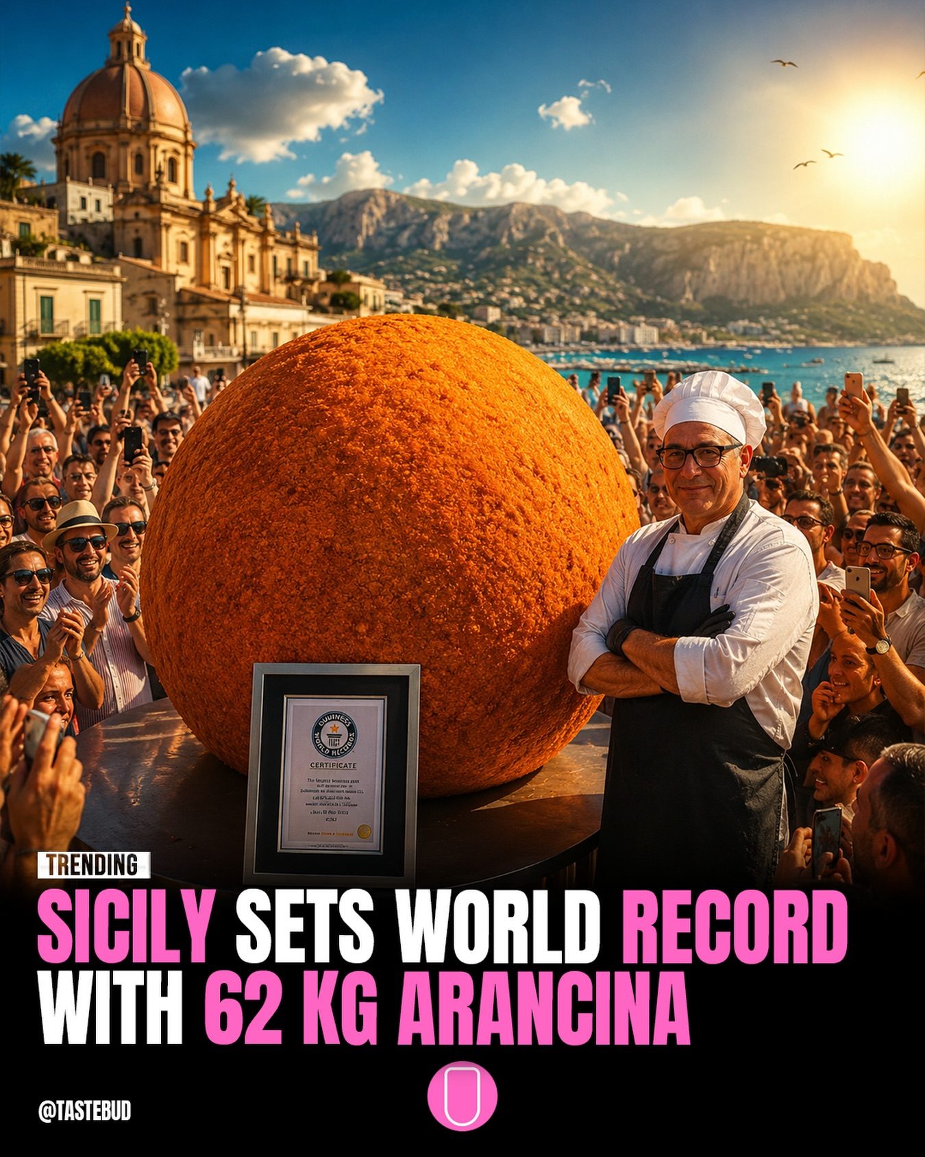 Palermo's 62kg Arancina Sets New World Record