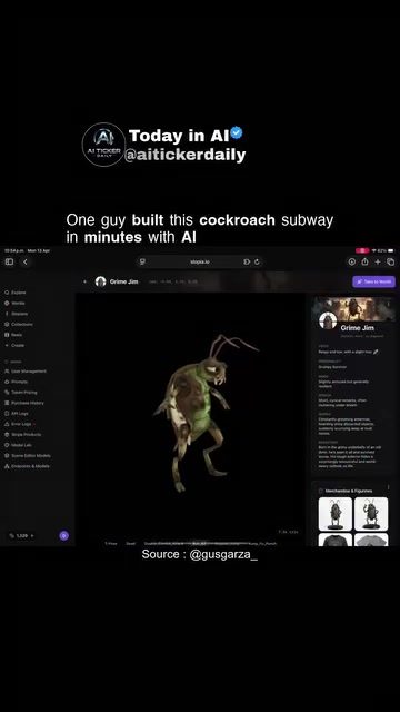 AI's Rapid Creation of a Cockroach Subway in 3D