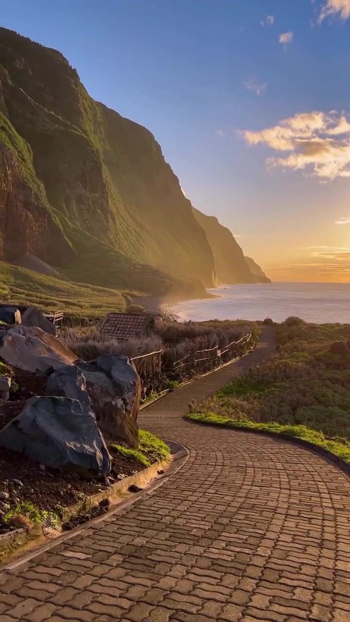 Coastal Landscape: Winding Path to Ocean