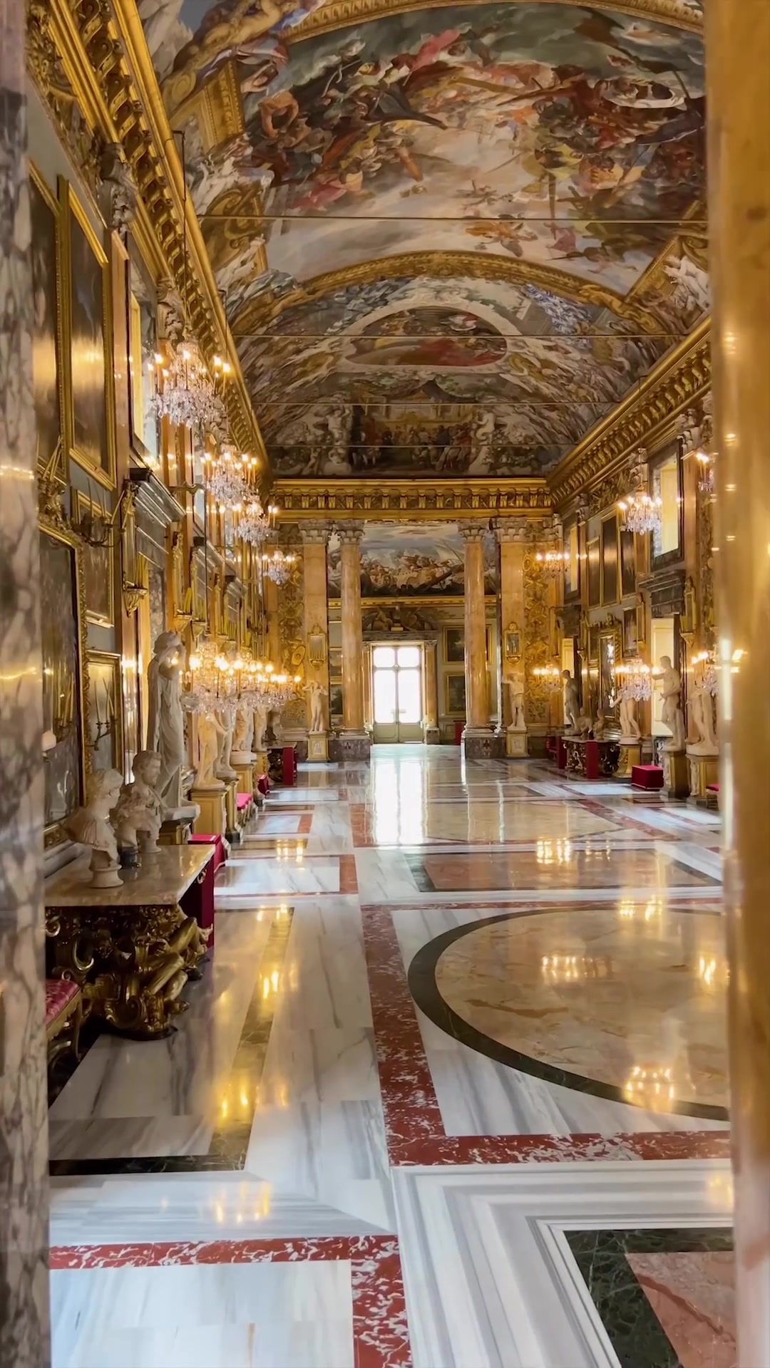 Palazzo Interiors: Luxurious Hallway and Artistic Grandeur