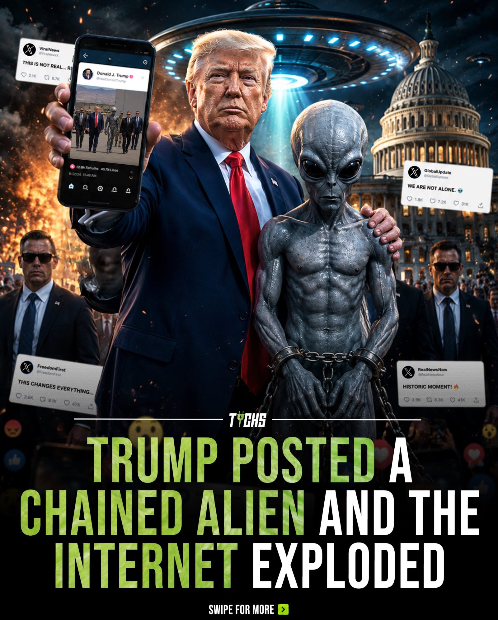 Trump's AI Alien Posts: The Viral Internet Sensation