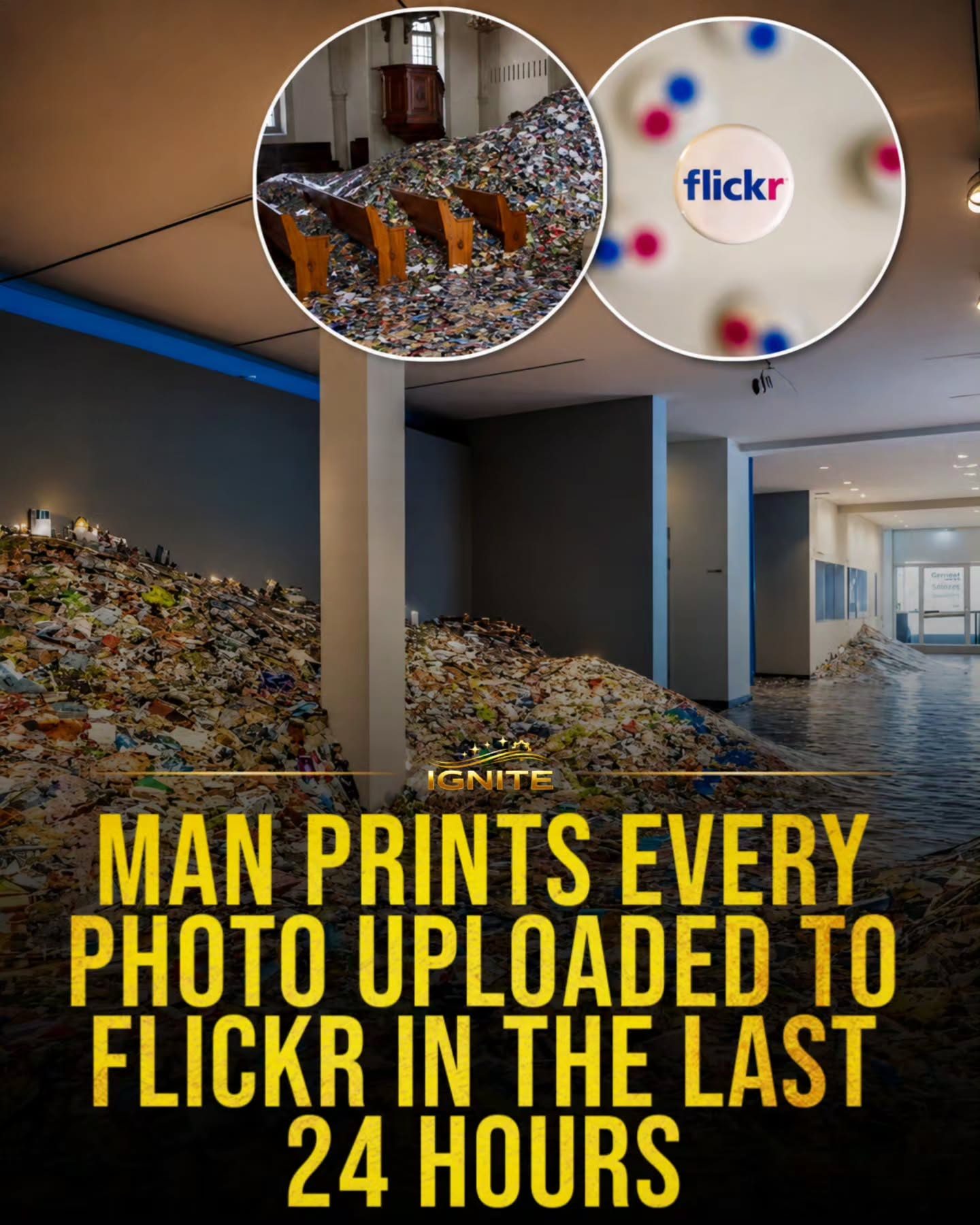 Massive Flickr Photo Installation: 24 Hours of Uploads