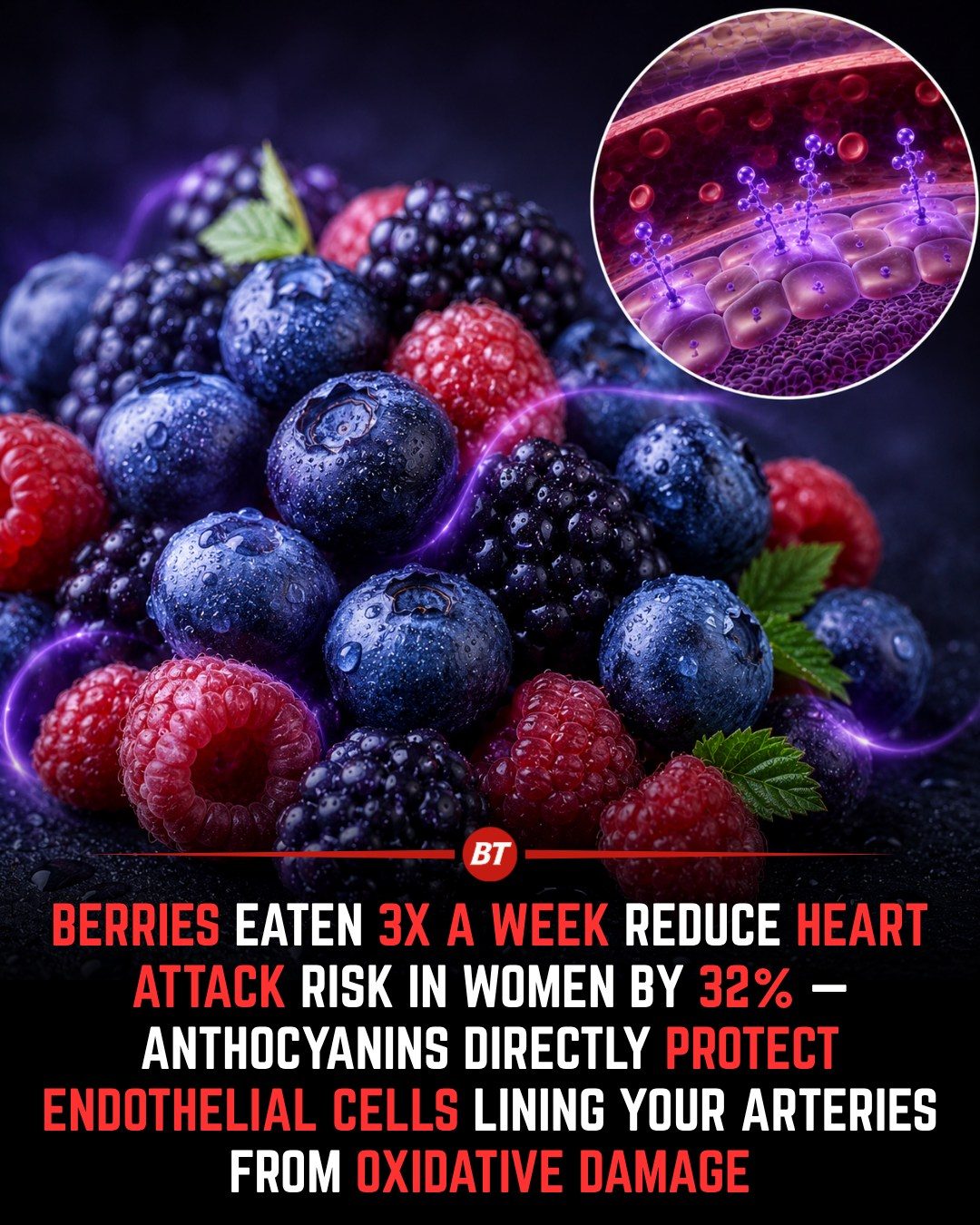 Berries Boost Women's Heart Health: Eat 3x a Week to Lower Risk