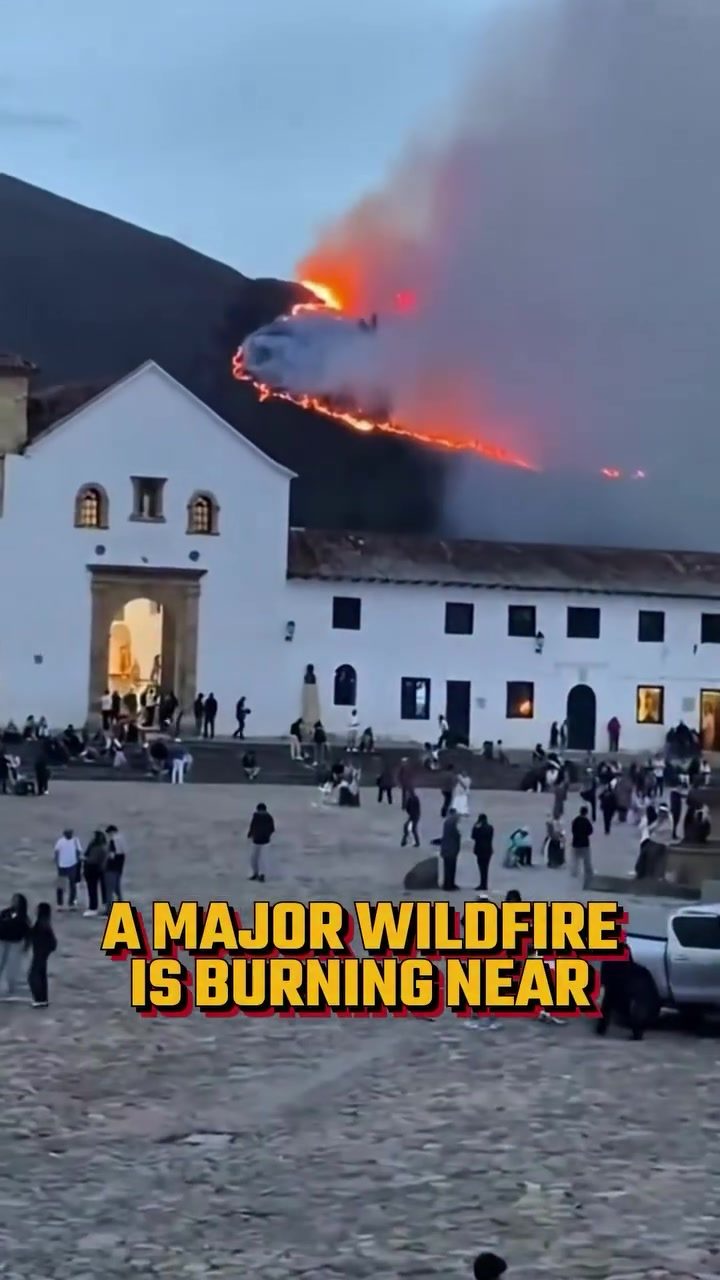 Wildfire Threatens Villa de Leyva, Colombia
