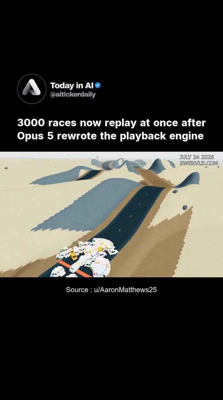 Opus 5 Enables 3000 Concurrent Race Replays in Simulation