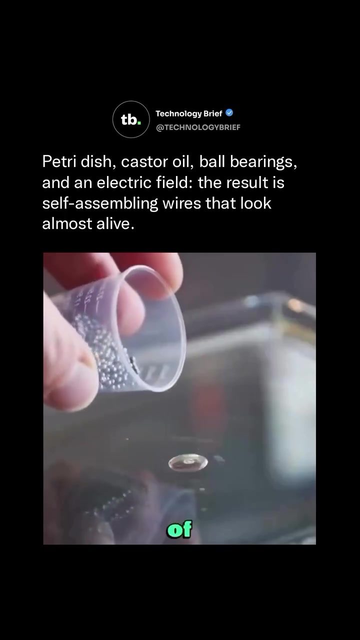 Self-assembling wires: How Ball Bearings Form Intricate Patterns