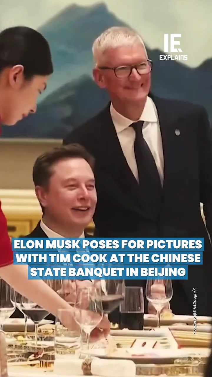Elon Musk and Tim Cook at China's State Banquet