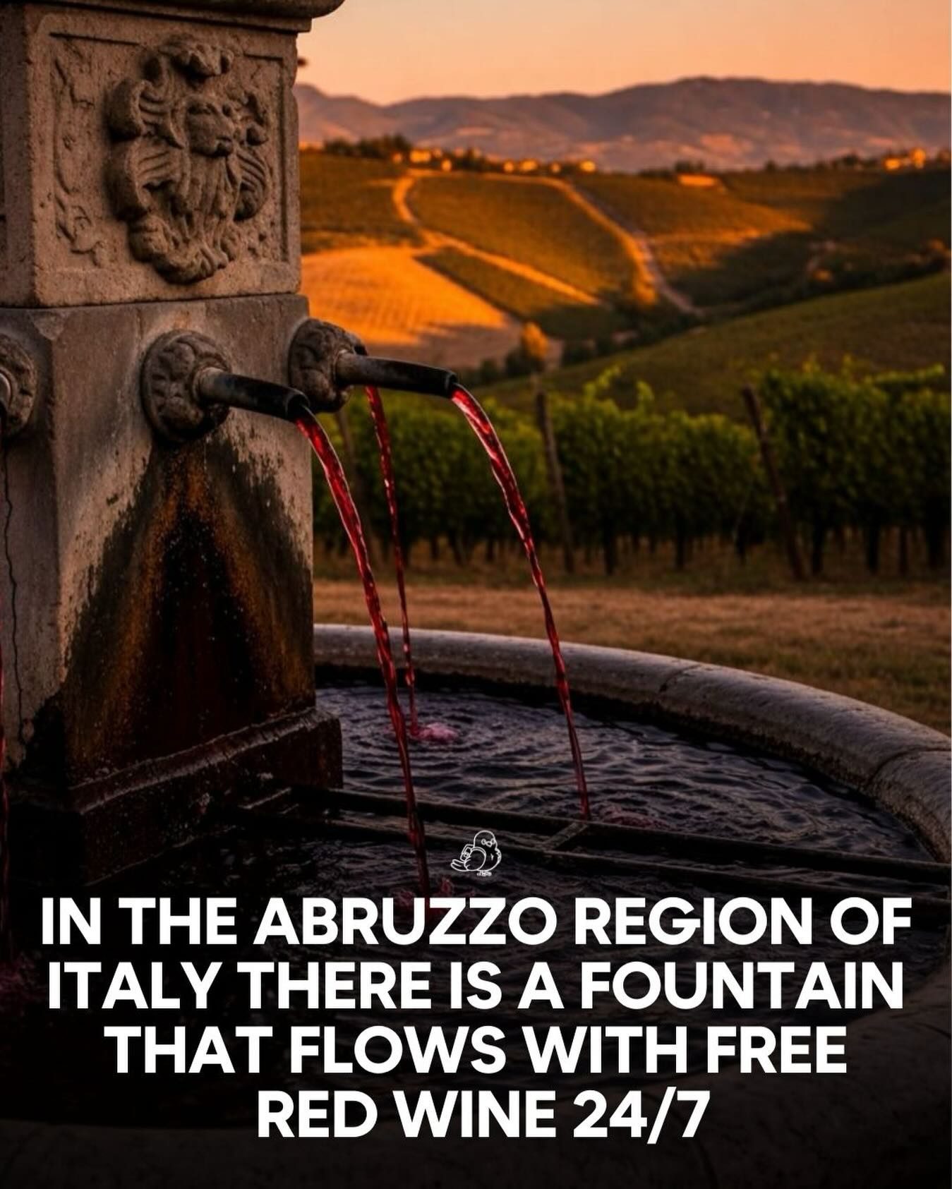 Italy's Free-Flowing Wine Fountain in Abruzzo