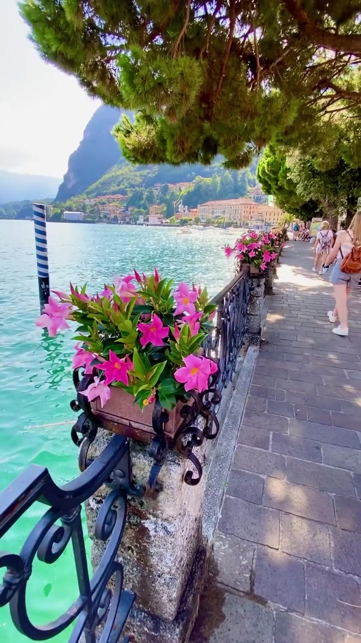 Lakeside Walkway with Mountain Views