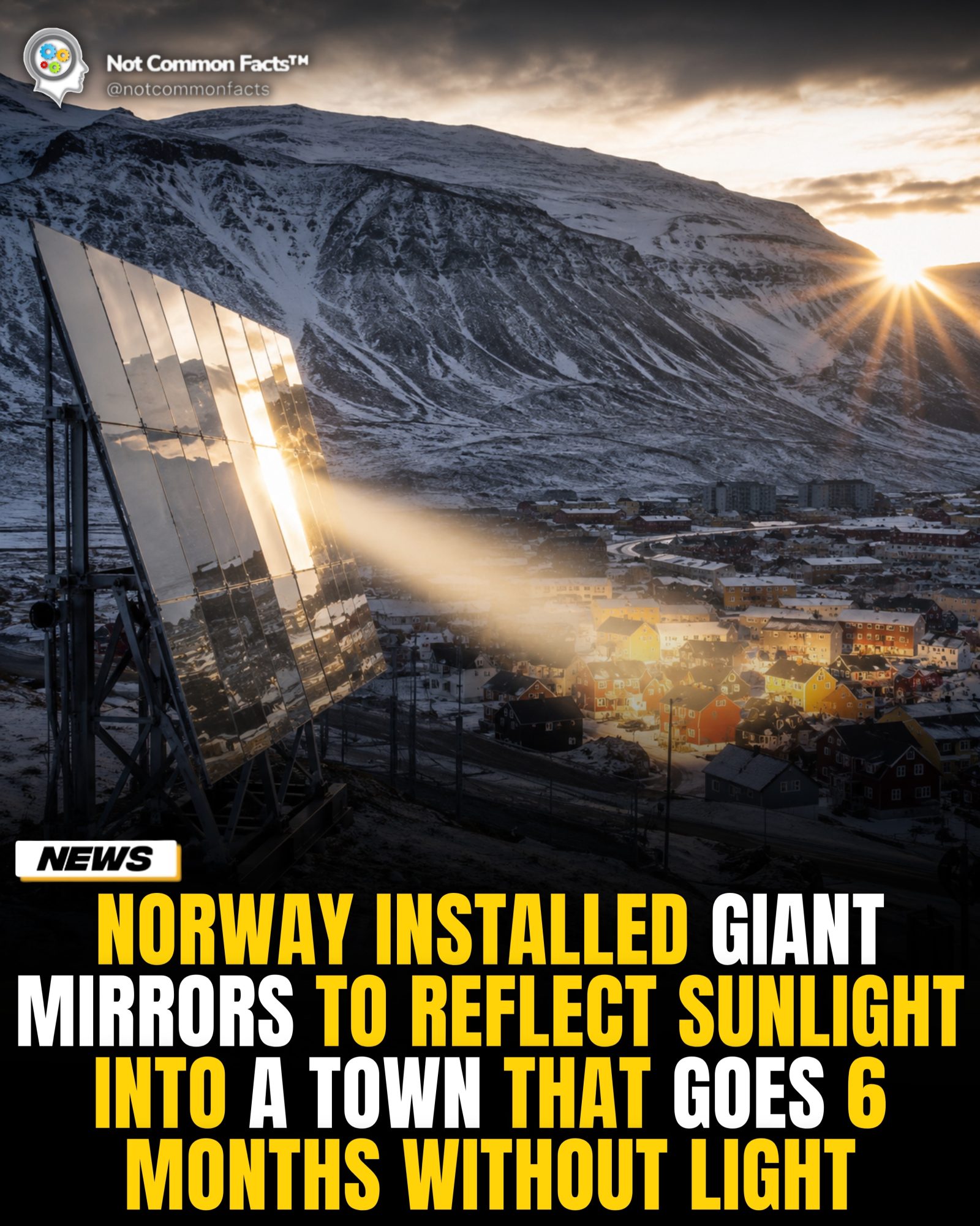 Giant Mirrors Brighten Norway's Darkest Town