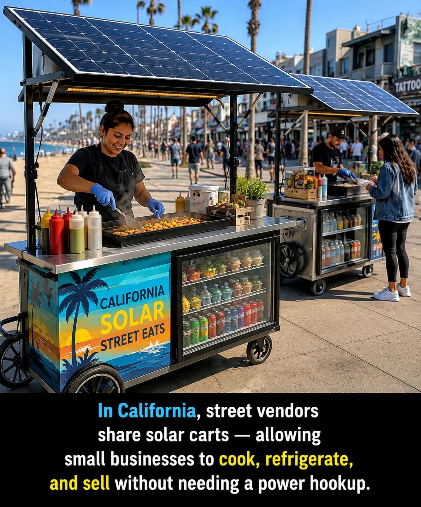Solar-Powered Food Carts Transform Mobile Vending in California