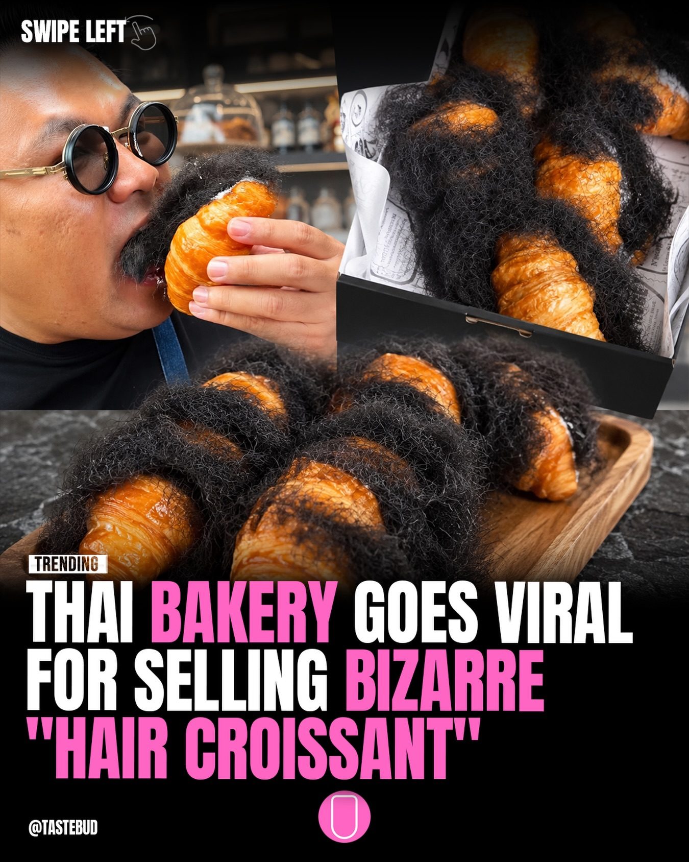 Thai Bakery's Viral 'Hair' Croissant: Sweet Savory Surprise