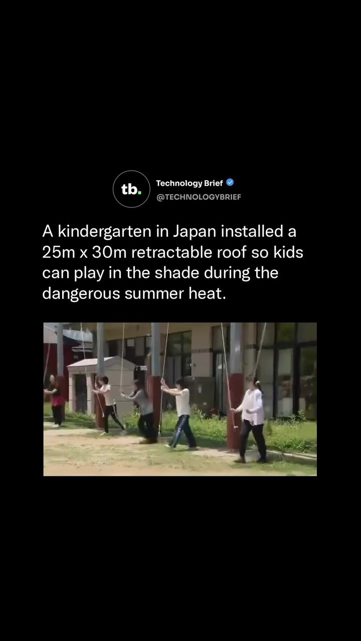 Japan's Kindergartens Beat the Heat with Retractable Roofs