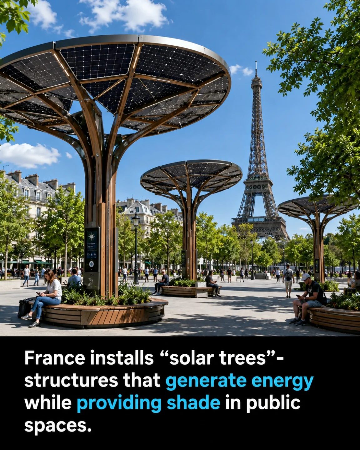 Paris's Eco-Friendly Solar Trees