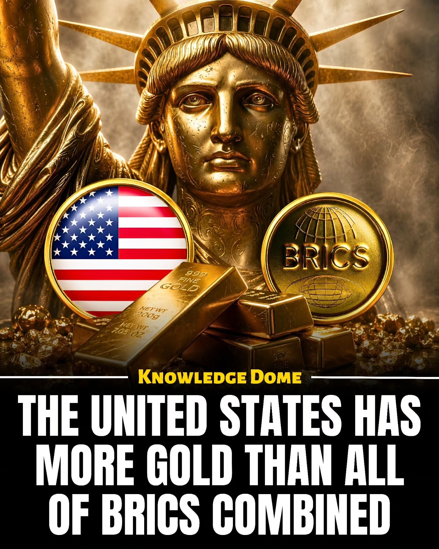 US vs BRICS: Gold Reserves Revealed in Stunning Comparison
